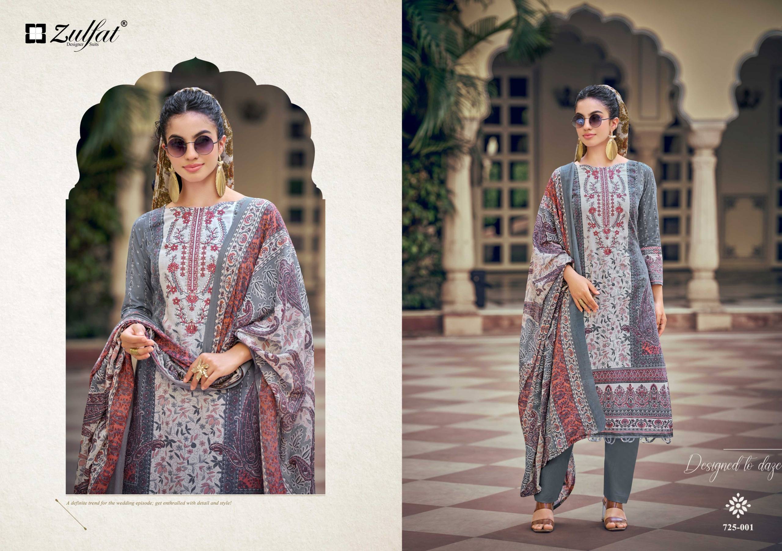 SANA SAFINA VOL 6 By Zulfat 01 To 08 Series Designer Suits Beautiful Pakistani Suits Wear Pure Cotton Dresses At Wholesale Price